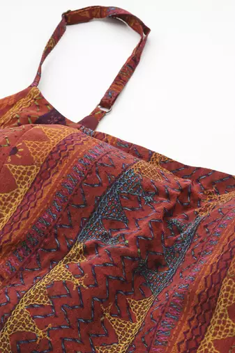 Brick multi kantara cape set by ritu kumar