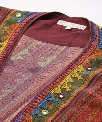 Brick multi kantara cape set by ritu kumar 3