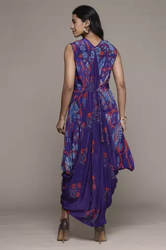 Royal purple poppy pushpanjali dresses by ritu kumar