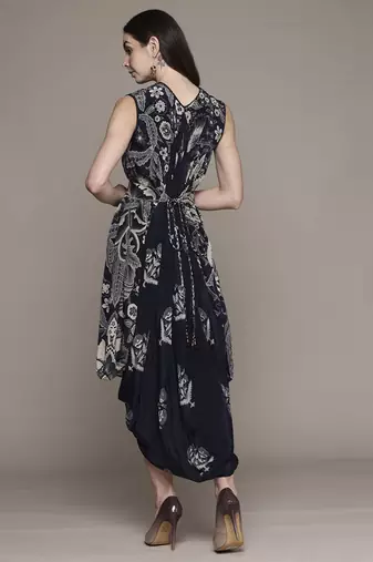 Black poppy pushpanjali dresses by ritu kumar