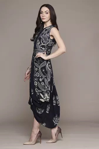 Black poppy pushpanjali dresses by ritu kumar