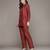 Red multi brocade jamawar kurti set by ritu kumar