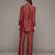 Red multi brocade jamawar kurti set by ritu kumar