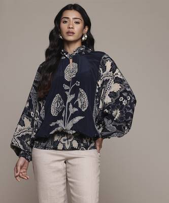 Black poppy pushpanjali kurti by ritu kumar 1