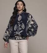 Black poppy pushpanjali kurti by ritu kumar