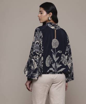 Black poppy pushpanjali kurti by ritu kumar 2