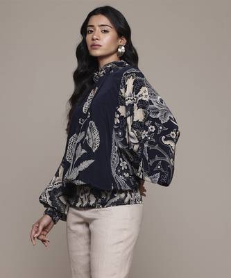 Black poppy pushpanjali kurti by ritu kumar 4
