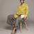 Yellow bauhaus print shirt by ritu kumar