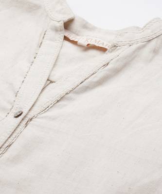 Off white essential-pari shirt with pant co-ord set by ritu kumar 3