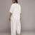 Off white essential-pari shirt with pant co-ord set by ritu kumar