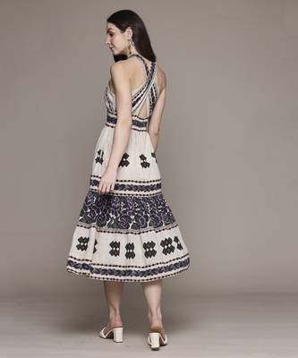Off white florencia  long dress by ritu kumar 5