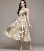 Off white pierra long dress by ritu kumar