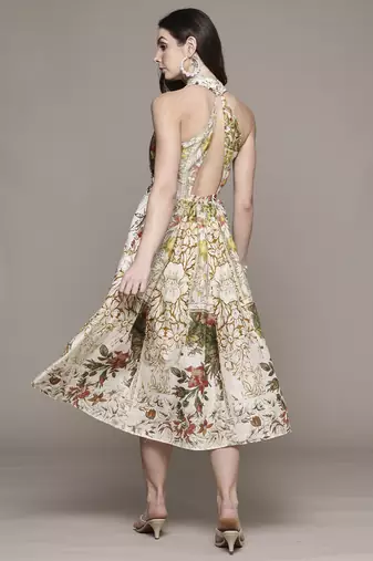 Off white pierra long dress by ritu kumar