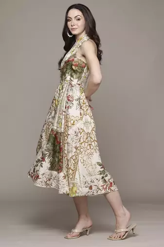 Off white pierra long dress by ritu kumar