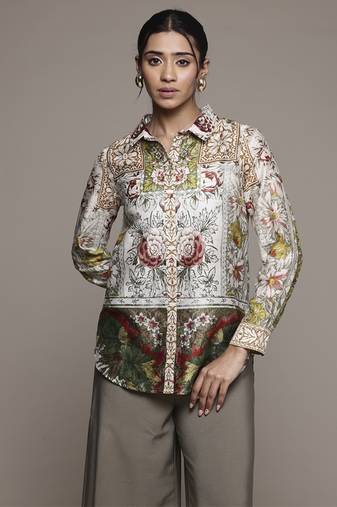 Off white pierra shirt by ritu kumar