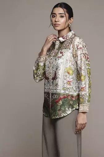 Off white pierra shirt by ritu kumar