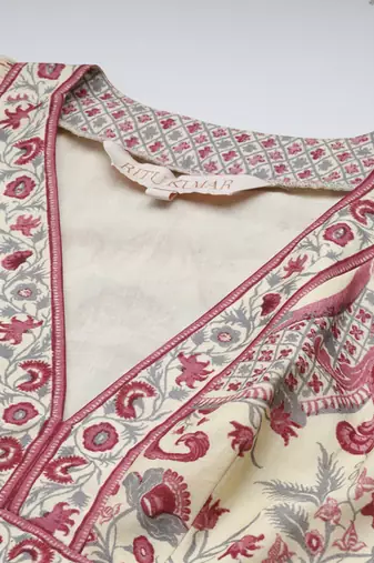 Off white zuri long dress by ritu kumar