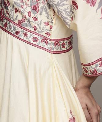 Off white zuri long dress by ritu kumar 3