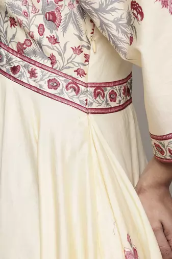 Off white zuri long dress by ritu kumar