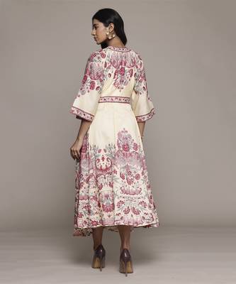Off white zuri long dress by ritu kumar 4