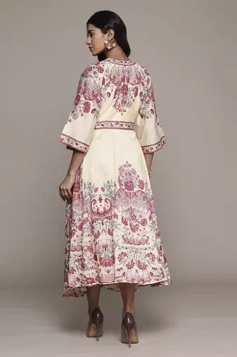 Off white zuri long dress by ritu kumar