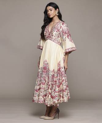 Off white zuri long dress by ritu kumar 5