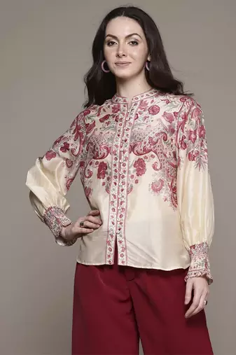 Off white zuri shirt by ritu kumar