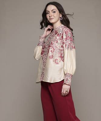 Off white zuri shirt by ritu kumar 3