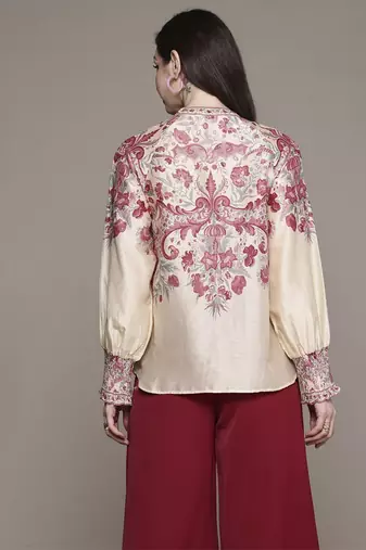 Off white zuri shirt by ritu kumar