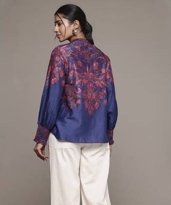 Blue zuri shirt by ritu kumar 5