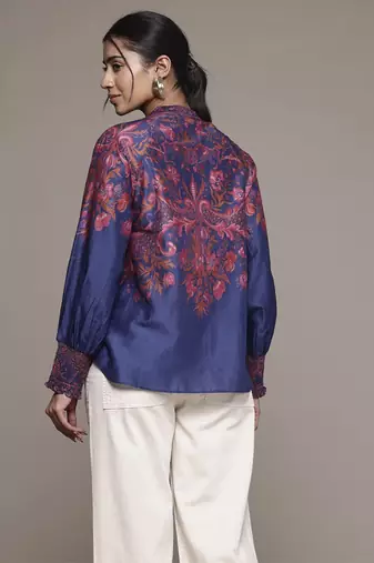 Blue zuri shirt by ritu kumar