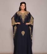 black  kaftan women dress long gown farasha morocco wear