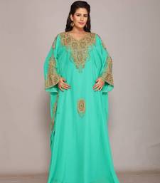 light-green  kaftan women dress long gown farasha morocco wear