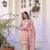 Peach Chinnon Silk Embroidery Work Fully Salwar Suit