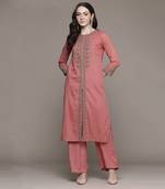 Peach Kurta Set By Ritu Kumar