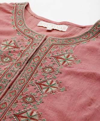 Peach Kurta Set By Ritu Kumar 4