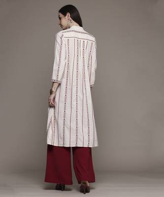 Off white a-line kurta By Ritu Kumar 2