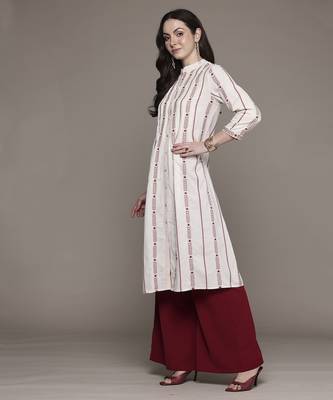 Off white a-line kurta By Ritu Kumar 3