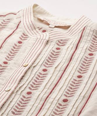 Off white a-line kurta By Ritu Kumar 4