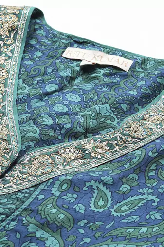 Blue kurta Set By Ritu Kumar