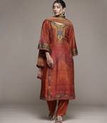 Orange Kurta Set By Ritu Kumar