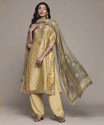 Yellow Kurta Set By Ritu Kumar 2