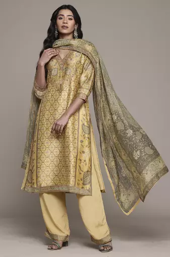 Yellow Kurta Set By Ritu Kumar