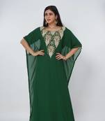 green  kaftan women dress long gown farasha morocco wear
