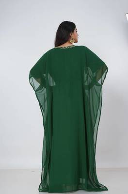 green  kaftan women dress long gown farasha morocco wear 3