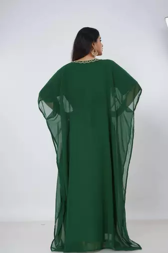 green  kaftan women dress long gown farasha morocco wear