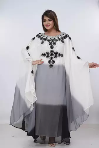 black  kaftan women dress long gown farasha morocco wear