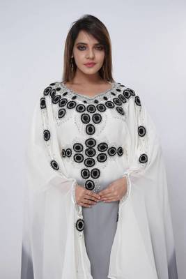 black  kaftan women dress long gown farasha morocco wear 3