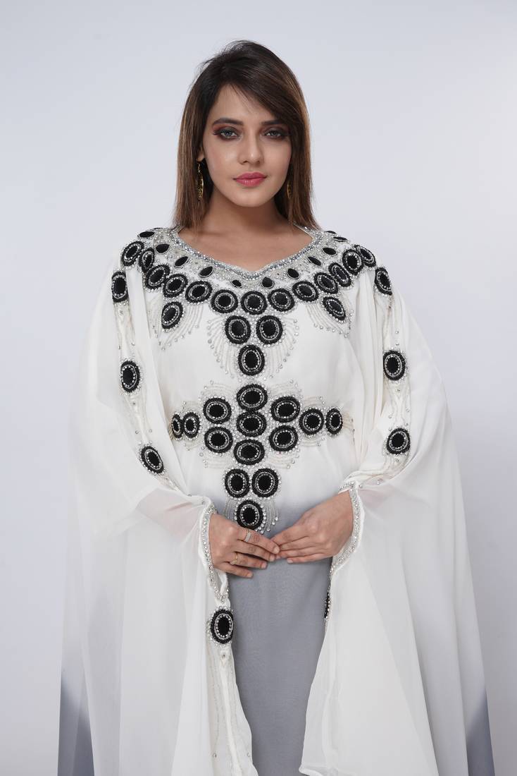 black  kaftan women dress long gown farasha morocco wear