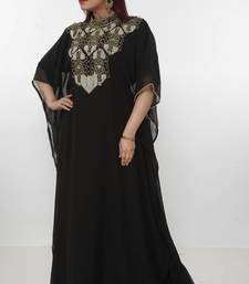 black  kaftan women dress long gown farasha morocco wear